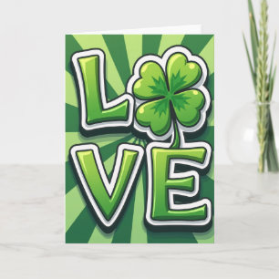 Lucky Love Green Design Karte