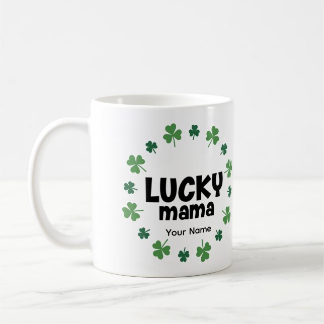 Lucky Mama Coffee Mug - Personalized Gift  Kaffeetasse (Links)
