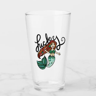 Lucky Mermaid Kleeblatt Redhead Irish Mermaids Glas
