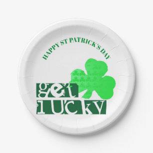 Lucky Modern St Patrick Paper Plate 2 Pappteller