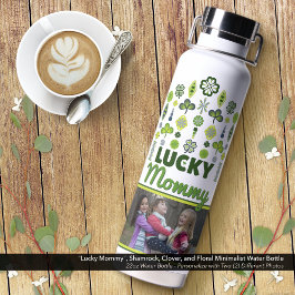"Lucky Mommy" Kleeblatt Kleeblatt Foto Trinkflasche