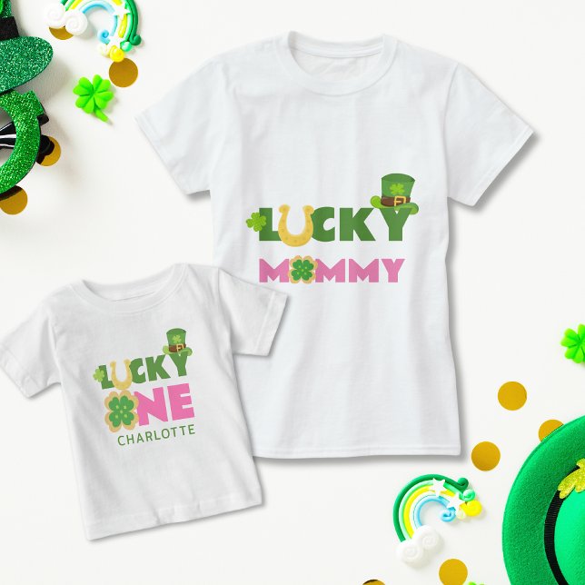 Lucky Mommy Niedlich St. Patrick's Day Mama T-Shirt (Von Creator hochgeladen)