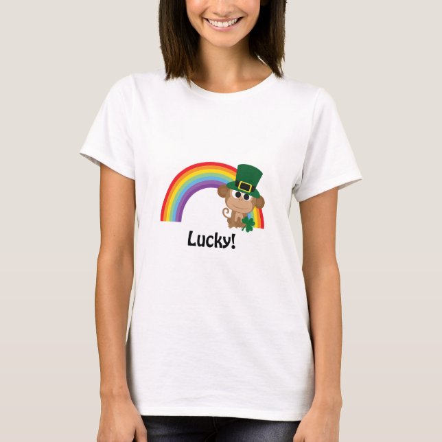 Lucky Monkey Leprechaun T-Shirt (Vorderseite)