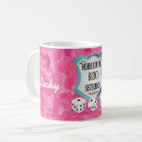 Lucky Monogram Pink Bunco Sisterhood