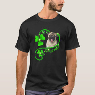 Lucky Mops Hund Mama Lover Kleeblatt St Patrick Da T-Shirt