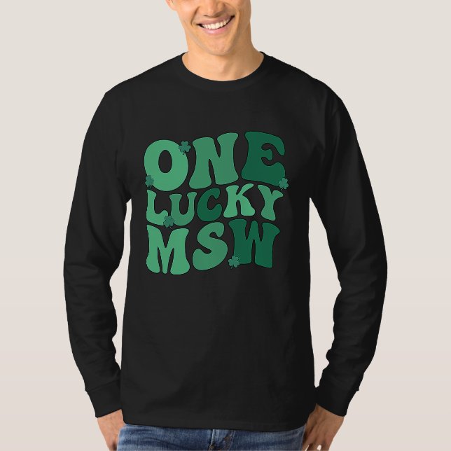 Lucky MSW St Patrick's Day Master Of Social Work S T-Shirt (Vorderseite)