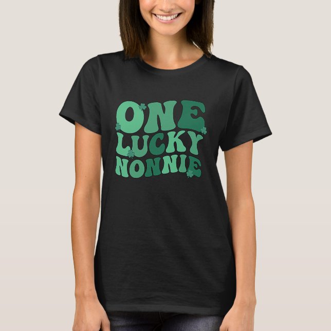 Lucky Nonnie Grandmutter St Patrick's Day Nonnie G T-Shirt (Vorderseite)