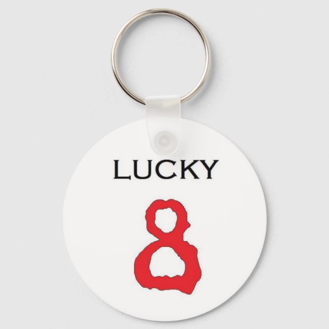 Lucky Number 8 Keychain Schlüsselanhänger (Vorderseite)