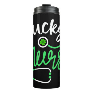 Lucky Nurse RN - Funny St. Patricks Day Kleeblatt Thermosbecher