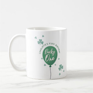 Lucky One 1. Geburtstag St. Patricks Day Kleeblatt Kaffeetasse
