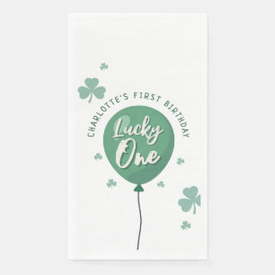 Lucky One 1. Geburtstag St Patricks Day Kleeblatt Serviette