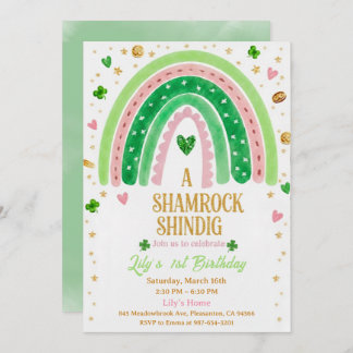 Lucky One 1st Birthday Invitation Einladung