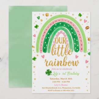 Lucky One 1st Birthday Invitation Einladung
