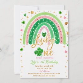 Lucky One 1st Birthday Invitation Einladung