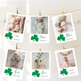 Lucky One Baby Meilenstein-Fotokarten Shamrock Feiertagskarte