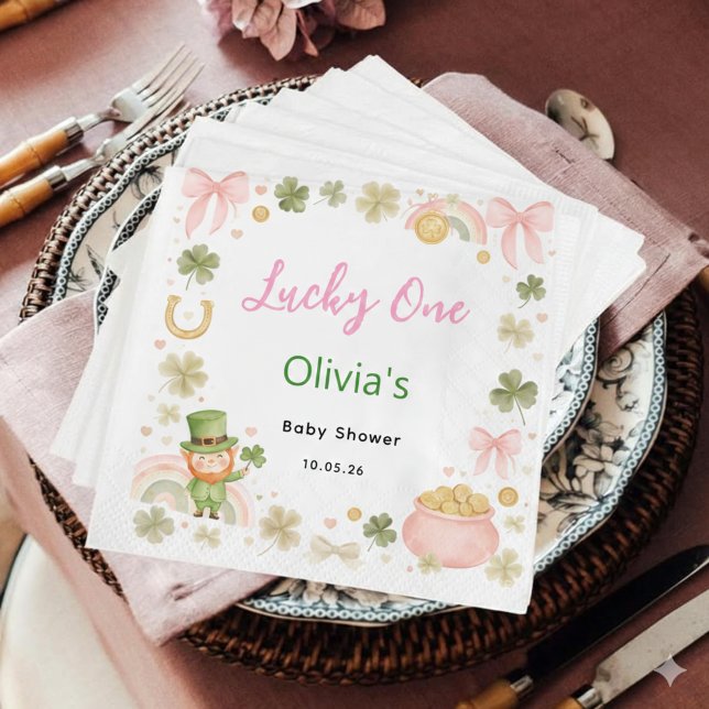 Lucky One Baby Shower Servietten – St. Patrick's D (Von Creator hochgeladen)