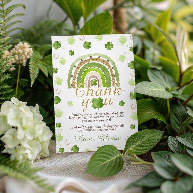 Lucky One Birthday Thank You Card Einladung (Von Creator hochgeladen)