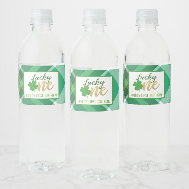 Lucky One Birthday Water Flasche Etikett - Custom (Flaschen)