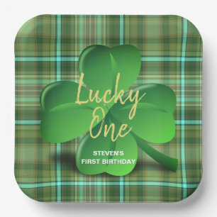 Lucky One Boys St Patrick's Day Party Personalisie Pappteller