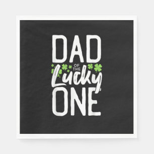 Lucky One First Birthday Dad Family St. Patrick's Serviette