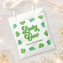 Lucky One Green Shamrock Clover 1st Birthday Party