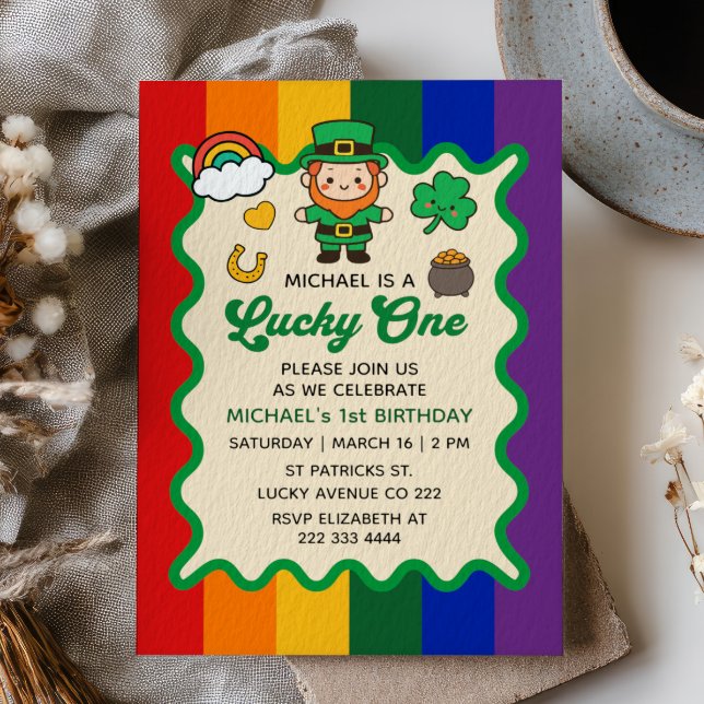 Lucky One Leprechaun St. Patrick's 1st Birthday Einladung (Von Creator hochgeladen)