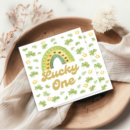 Lucky One Rainbow Birthday Shamrock Napkins Serviette