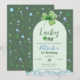 Lucky One St Patrick Boy Birthday Einladung