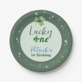 Lucky One St Patrick Boy Birthday Pappteller