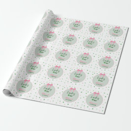Lucky One St Patrick Girl Birthday Geschenkpapier