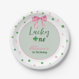 Lucky One St Patrick Girl Birthday Pappteller
