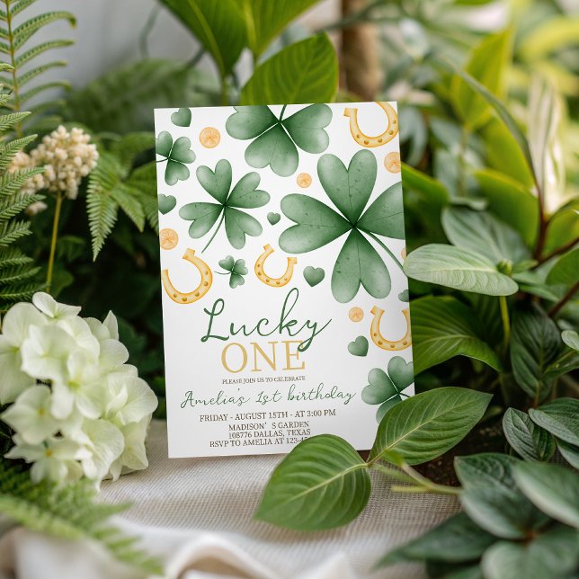 Lucky One St. Patrick's 1st Birthday Invite Einladung (Von Creator hochgeladen)