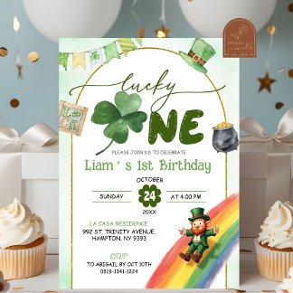 Lucky One St Patricks Birthday Einladung