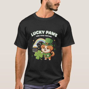  "Lucky Paws St. Patrick's Day Welpe" T-Shirt