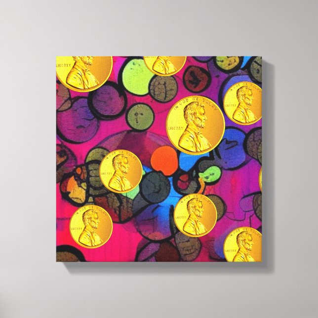 Lucky Pennies Leinwanddruck (Vorderseite)