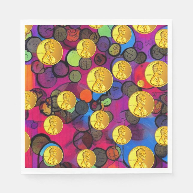 Lucky Pennies Serviette (Vorderseite)