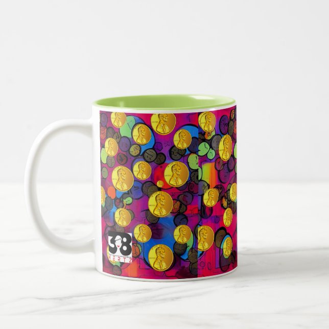 Lucky Pennies Zweifarbige Tasse (Links)