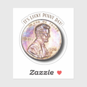 Lucky Penny Day Aufkleber