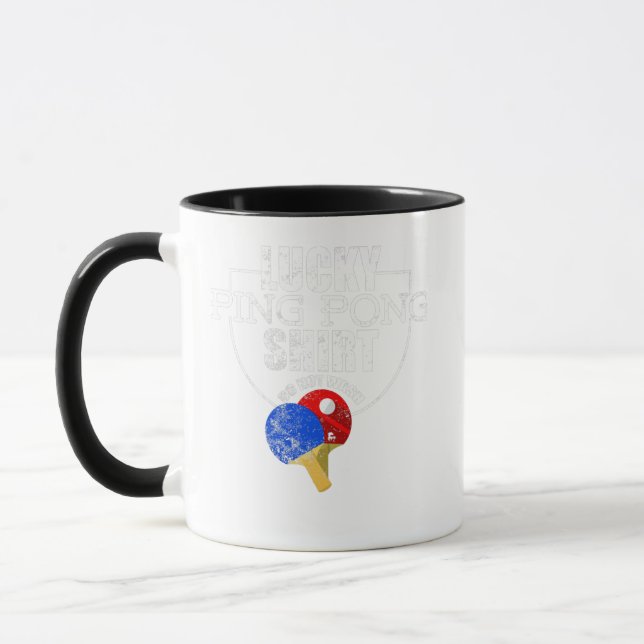 Lucky Ping Pong Funny für Tischtennis Spieler Tasse (Links)