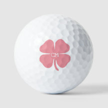 Lucky Pink Klee mit Monogramm