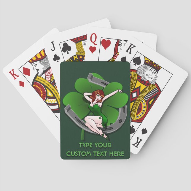 Lucky Playing Cards Lady Luck Personalisierte Kart Spielkarten (Rückseite)