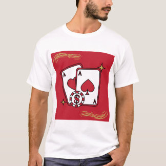 Lucky Poker Asse Casino Herren T-Shirt