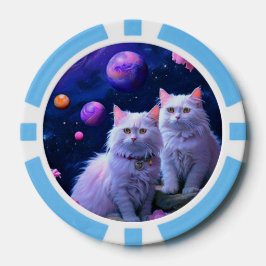 Lucky Poker Chips for Cat Lovers