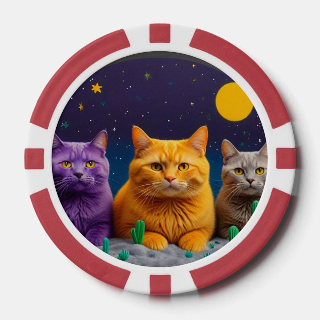 Lucky Poker Chips for Cat Lovers (Vorderseite)