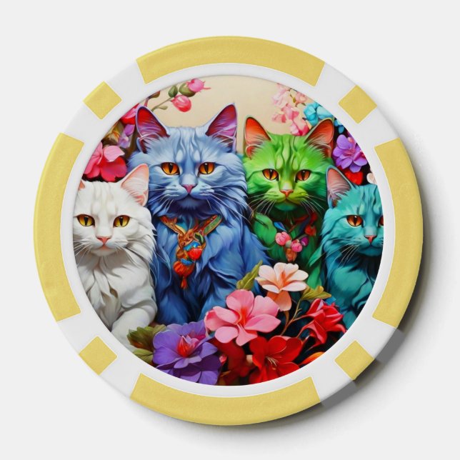 Lucky Poker Chips for Cat Lovers (Rückseite)