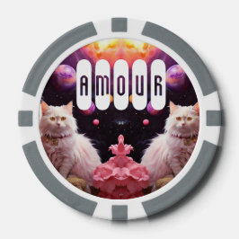 Lucky Poker Chips for Cat Lovers