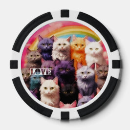 Lucky Poker Chips for Cat Lovers