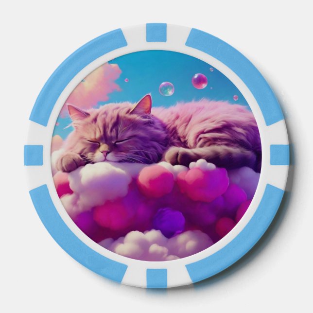 Lucky Poker Chips für Katzen Liebhaber (Vorderseite)