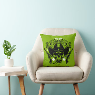 Lucky Poker Skull Kissen