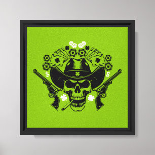 Lucky Poker Skull Leinwanddruck
